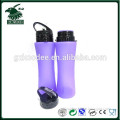 2016 portable wholesale silicone foldable water bottle with straw cap